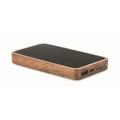 Gift Campaign Caricabatterie wireless rettangolare in legno di acacia e PU da 15W> Caricabatterie|Power Bank Personalizzati