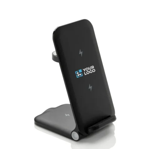 Gift Campaign Caricatore wireless 3 in 1 in alluminio riciclabile da 15W> Caricabatterie