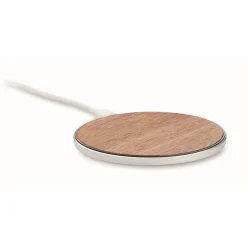 Gift Campaign Caricatore wireless con dettaglio superiore in di noce 15W> Caricabatterie