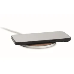 Gift Campaign Caricatore wireless con dettaglio superiore in di noce 15W> Caricabatterie