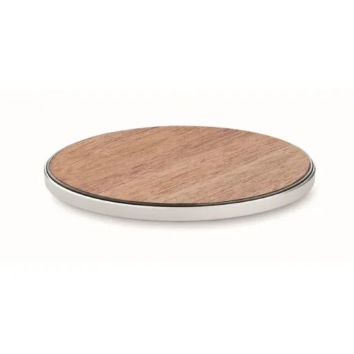 Gift Campaign Caricatore wireless con dettaglio superiore in di noce 15W> Caricabatterie