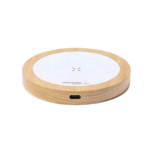 Gift Campaign Caricatore wireless da 15W in canapa biologica e legno Organic Hemp> Caricabatterie