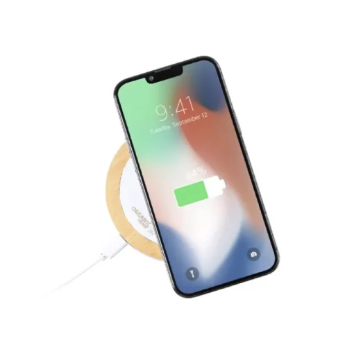 Gift Campaign Caricatore wireless da 15W in canapa biologica e legno Organic Hemp> Caricabatterie