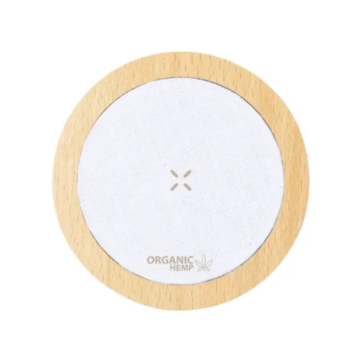 Gift Campaign Caricatore wireless da 15W in canapa biologica e legno Organic Hemp> Caricabatterie