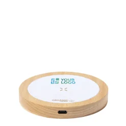 Gift Campaign Caricatore wireless da 15W in canapa biologica e legno Organic Hemp></noscript> Caricabatterie