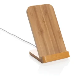 Gift Campaign Caricatore wireless in bambù con supporto 5W Natura Stand FSC> Caricabatterie
