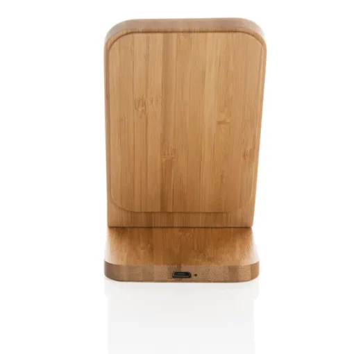 Gift Campaign Caricatore wireless in bambù con supporto 5W Natura Stand FSC> Caricabatterie