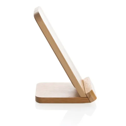 Gift Campaign Caricatore wireless in bambù con supporto 5W Natura Stand FSC> Caricabatterie