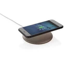 Gift Campaign Caricatore wireless in fibra di grano e ABS ultrapiatto da 5W Wheat> Caricabatterie