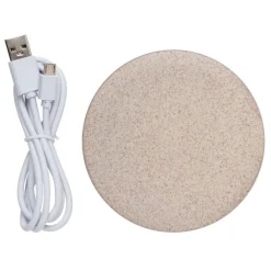 Gift Campaign Caricatore wireless in fibra di grano e ABS ultrapiatto da 5W Wheat></noscript> Caricabatterie