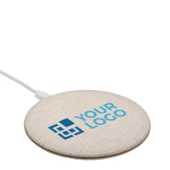 Gift Campaign Caricatore wireless in fibra di grano e ABS ultrapiatto da 5W Wheat></noscript> Caricabatterie