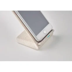 Gift Campaign Caricatore wireless in paglia e ABS con supporto 10W Natural Source></noscript> Caricabatterie