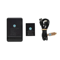 Gift Campaign Caricatore wireless in plastica RCS con powerbank per 3 dispositivi></noscript> Caricabatterie