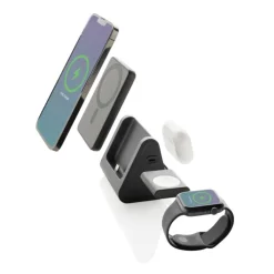 Gift Campaign Caricatore wireless in plastica RCS con powerbank per 3 dispositivi></noscript> Caricabatterie