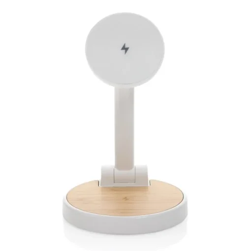 Gift Campaign Caricatore wireless magnetico in plastica riciclata e bambù 2 in 1> Caricabatterie