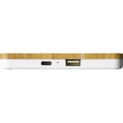 Gift Campaign Caricatore wireless personalizzato in bambù con supporto 5W Tray> Caricabatterie|Gadget Per L'Ufficio