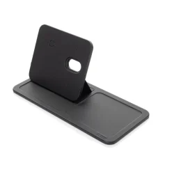 Gift Campaign Caricatore wireless pieghevole 3 in 1 e vassoio da tavolo in PU RCS> Caricabatterie