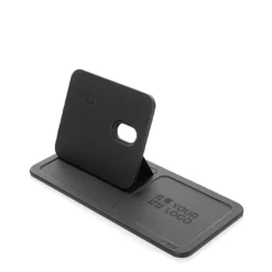Gift Campaign Caricatore wireless pieghevole 3 in 1 e vassoio da tavolo in PU RCS></noscript> Caricabatterie