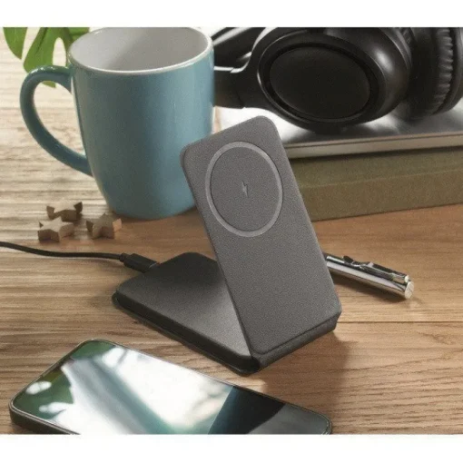 Gift Campaign Caricatore wireless pieghevole con supporto per cellulari 15W> Caricabatterie