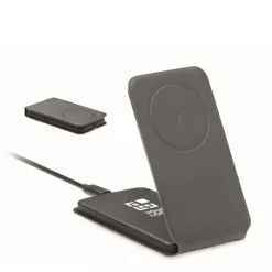 Gift Campaign Caricatore wireless pieghevole con supporto per cellulari 15W></noscript> Caricabatterie