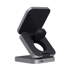 Gift Campaign Caricatore wireless portatile in alluminio riciclato per 3 dispositivi> Caricabatterie