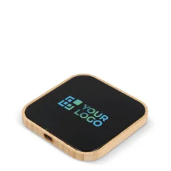 Gift Campaign Caricatore wireless quadrato in bambù e vetro 10W></noscript> Caricabatterie