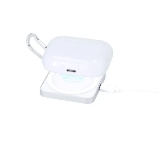 Gift Campaign Caricatore wireless quadrato da 15W in alluminio con moschettone> Caricabatterie