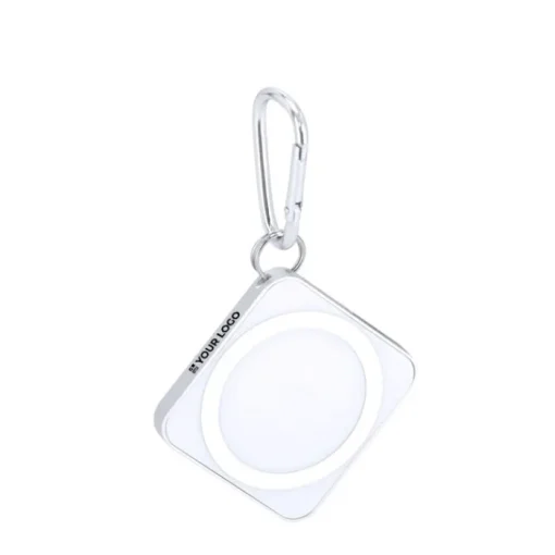 Gift Campaign Caricatore wireless quadrato da 15W in alluminio con moschettone> Caricabatterie