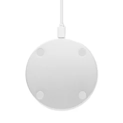 Gift Campaign Caricatore wireless rotondo a ricarica rapida in bambù e alluminio 10W></noscript> Caricabatterie