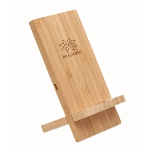 Gift Campaign Caricatore wireless supporto in bambù personalizzabile 10W Support> Gadget Ecologici|Caricabatterie
