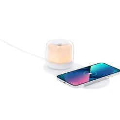 Gift Campaign Caricatore wireless 15W con lampada 12 LED a luce bianca e multicolore></noscript> Caricabatterie