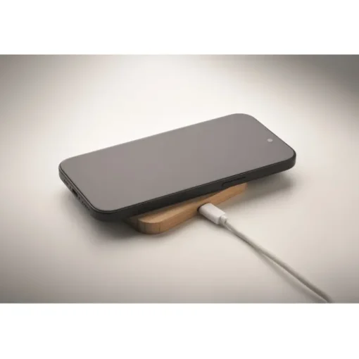 Gift Campaign Caricatore wireless 15W in scatola di bambù con cavetto e 5 connettori> Caricabatterie