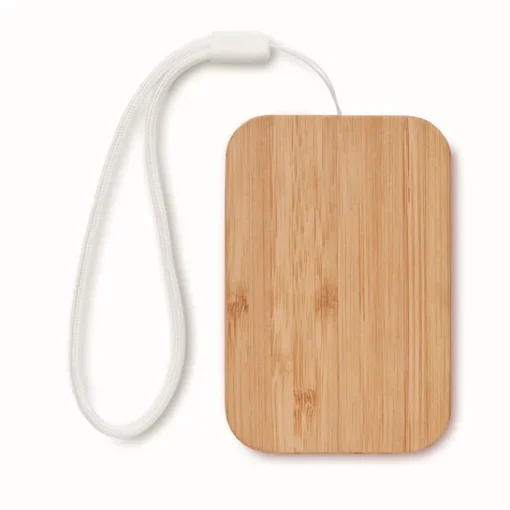 Gift Campaign Caricatore wireless 15W in scatola di bambù con cavetto e 5 connettori> Caricabatterie