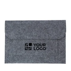 Gift Campaign Cartella per documenti con logo o pc 15'' feltro e tasca frontale Flow> Ventiquattrore Personalizzate