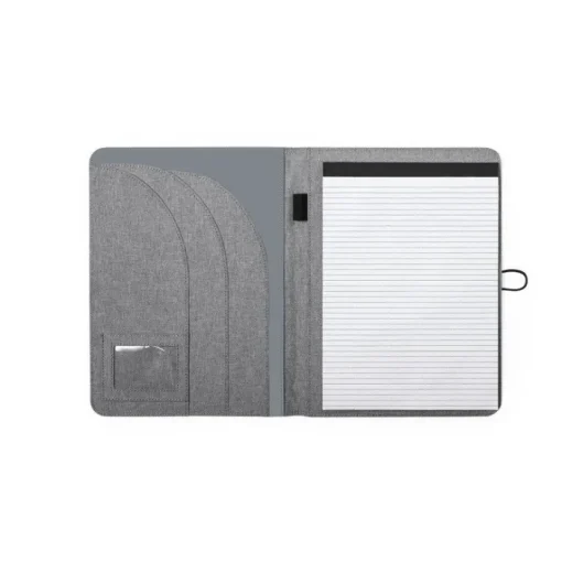 Gift Campaign Cartella portablocco con logo A4 multitasche fogli righe Mottled Grey> Portadocumenti Personalizzati