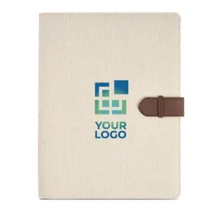 Gift Campaign Cartellette personalizzate A4 in cotone riciclato con chiusura a scatto in PU></noscript> Portadocumenti Personalizzati