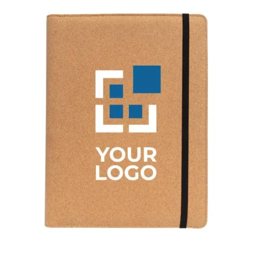 Gift Campaign Cartellina portablocco A4 sughero multitasche folgi a righe Cork Style> Portadocumenti Personalizzati