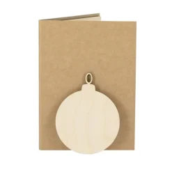 Gift Campaign Cartolina natalizia con decorazione a forma di pallina e semi di pino> Gadget Natalizi
