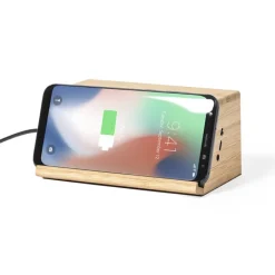Gift Campaign Cassa con supporto e ricarica del cellulare in di bambù Induct> Casse Personalizzate