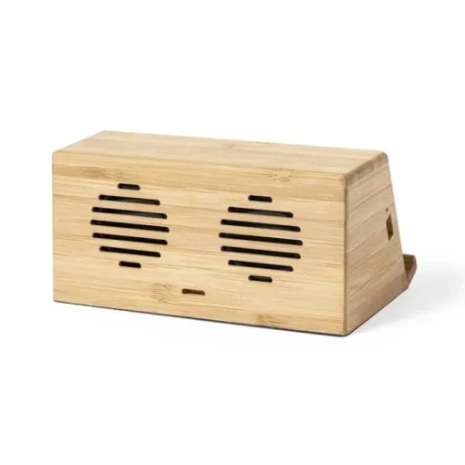 Gift Campaign Cassa con supporto e ricarica del cellulare in di bambù Induct> Casse Personalizzate