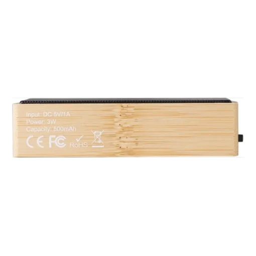 Gift Campaign Cassa wireless 5.0 personalizzato di bambù ad energia solare Bamboo> Casse Personalizzate