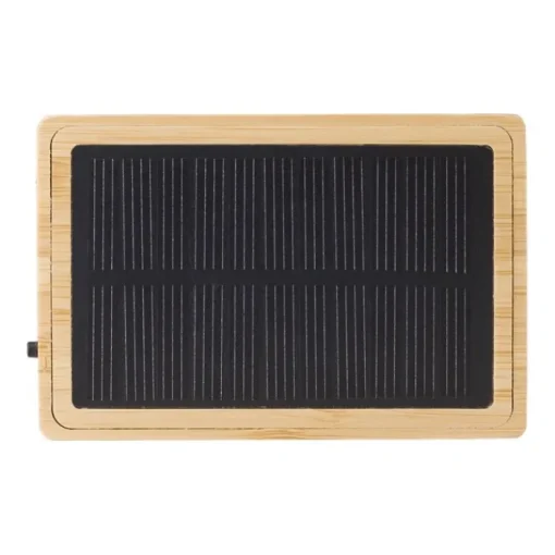 Gift Campaign Cassa wireless 5.0 personalizzato di bambù ad energia solare Bamboo> Casse Personalizzate