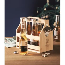 Gift Campaign Cassetta in bambù per 6 bottiglie di birra con apribottiglie in metallo></noscript> Altri Utensili Da Cucina