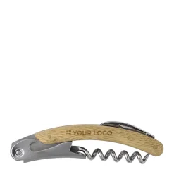Gift Campaign Cavatappi con logo in acciaio e bambù Multifunzione></noscript> Cavatappi Personalizzati
