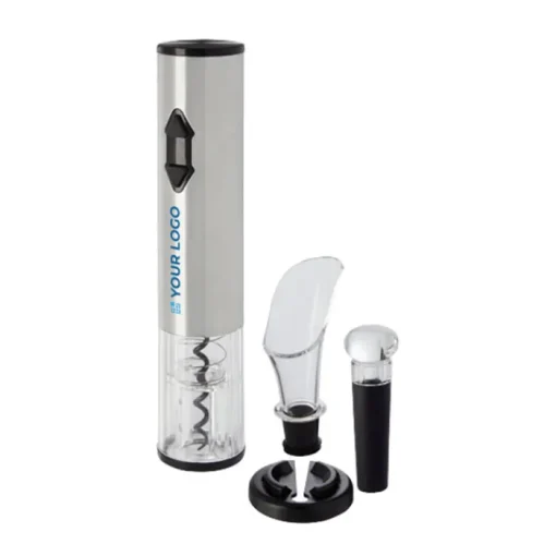 Gift Campaign Cavatappi elettrico con taglia capsule, versatore e tappo Tools> Cavatappi Personalizzati