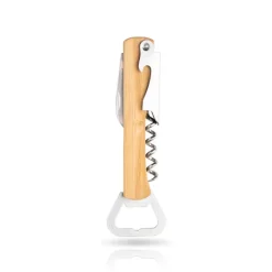 Gift Campaign Cavatappi in acciaio inox e bambù con coltellino e apribottiglie> Cavatappi Personalizzati