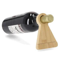 Gift Campaign Cavatappi in bambù e acciaio che funge anche da porta bottiglia> Gadget Per Vino