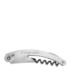 Gift Campaign Cavatappi in metallo comodo e maneggevole con logo inciso Metal> Cavatappi Personalizzati