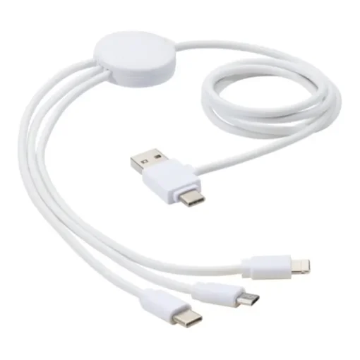 Gift Campaign Cavetto di ricarica con logo 5 connettori 100cm antibatterico> Gadget Per Medici E Infermieri