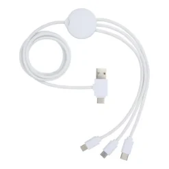 Gift Campaign Cavetto di ricarica con logo 5 connettori 100cm antibatterico> Gadget Per Medici E Infermieri
